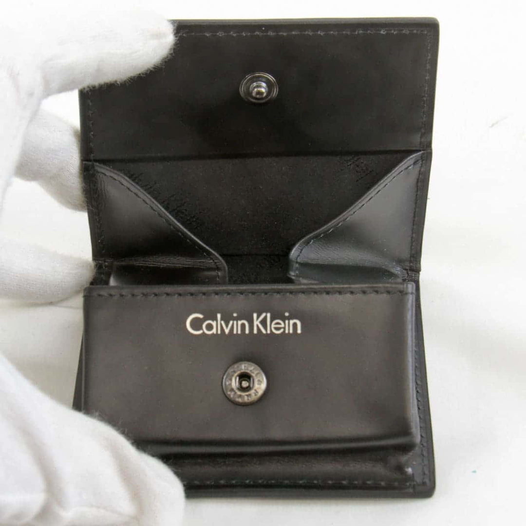 『USED』 
Calvin klein カルバンクライン 
 コインケース 
レザー ネイビー