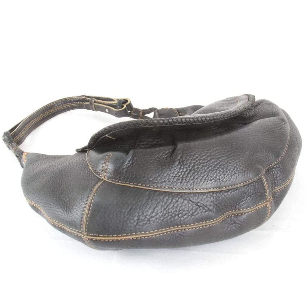 『USED』 
COLE HAAN コールハーン 
 ショルダーバッグ 
レザー ブラック