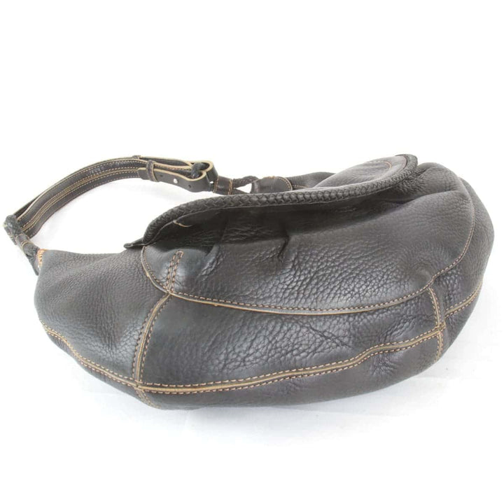 『USED』 
COLE HAAN コールハーン 
 ショルダーバッグ 
レザー ブラック