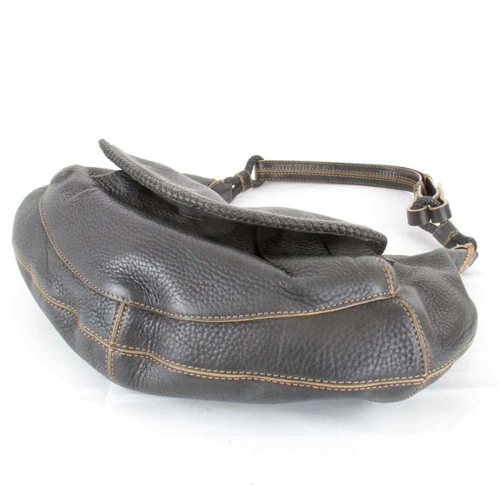『USED』 
COLE HAAN コールハーン 
 ショルダーバッグ 
レザー ブラック