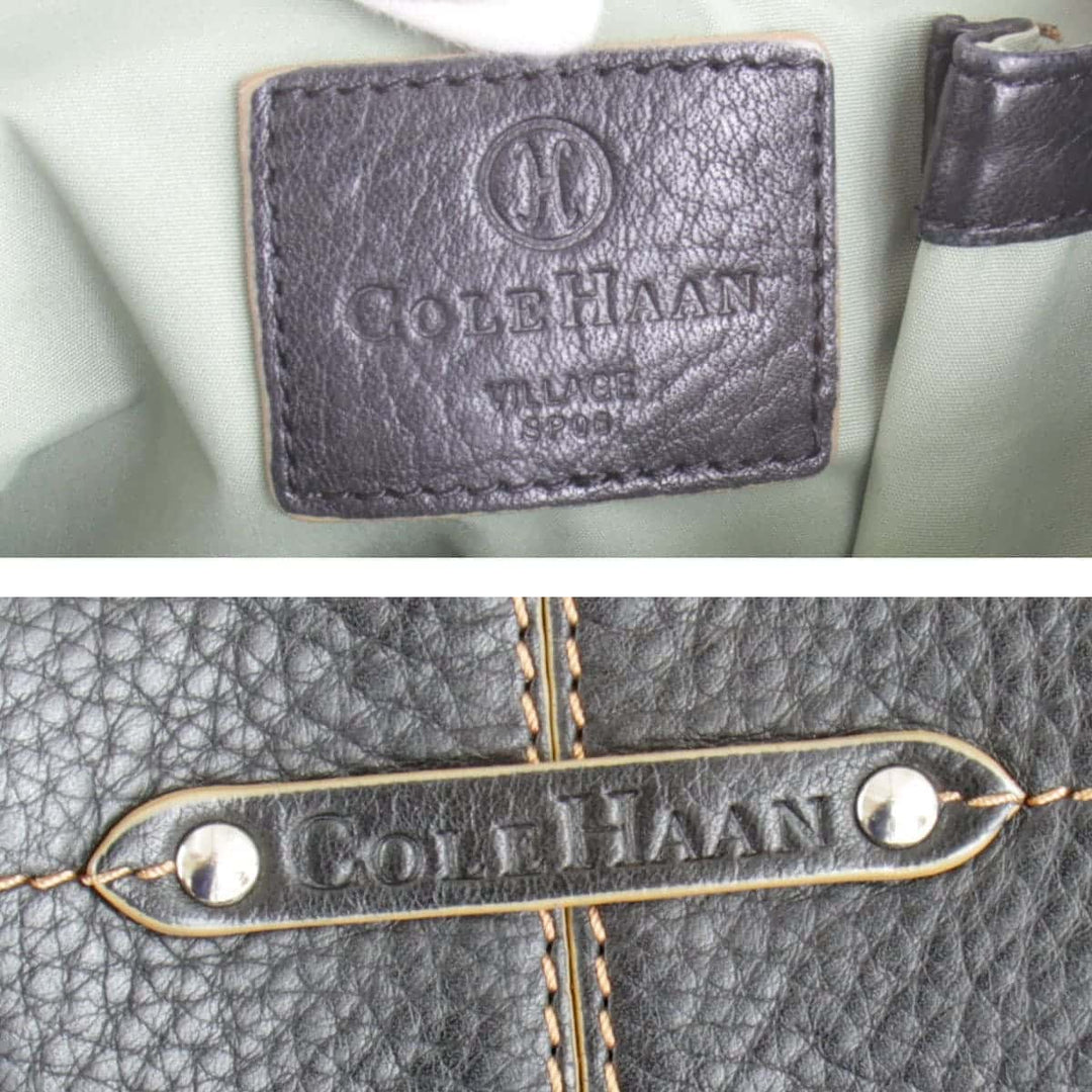 『USED』 
COLE HAAN コールハーン 
 ショルダーバッグ 
レザー ブラック