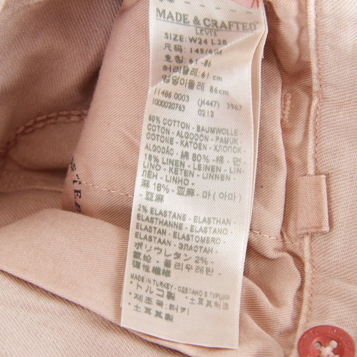『USED』 
Levi's リーバイス 
 クロップドパンツ 
コットン/麻 /ポリウレタン ピンク