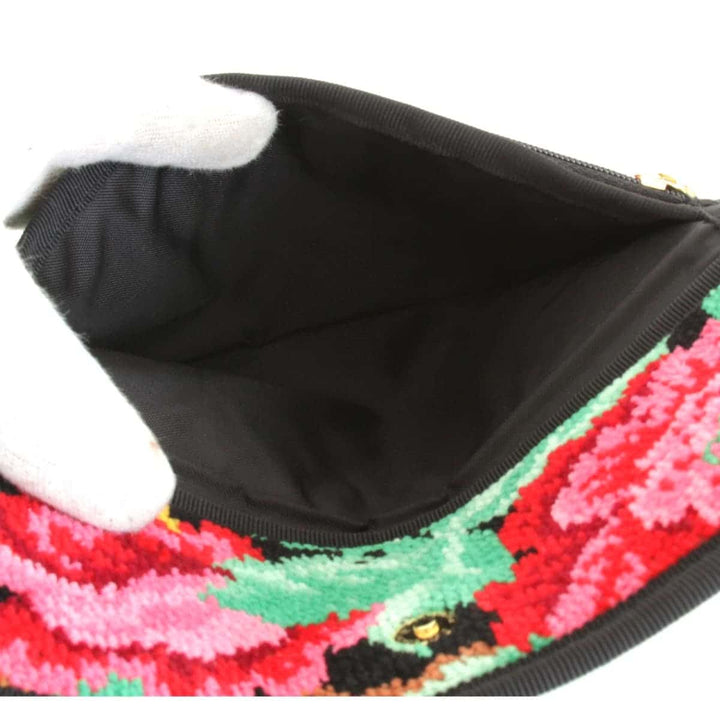 美品『USED』 
FEILER フェイラー 
 ポーチ 
 ブラック