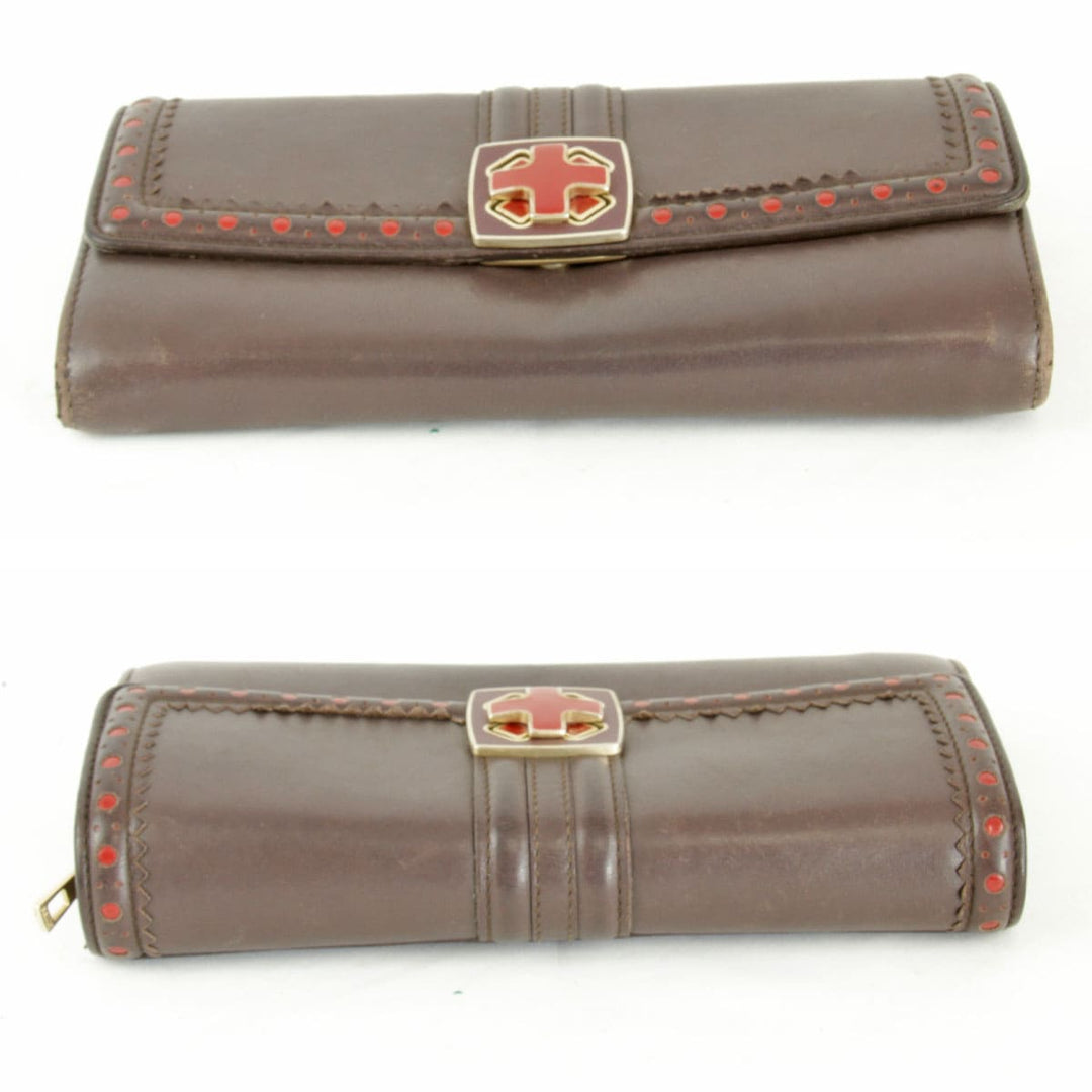 『USED』 
BALLY バリー 
 長財布 
レザー ブラウン