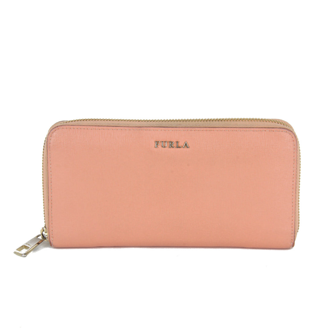 『USED』 
Furla フルラ 
 長財布 
レザー ピンク