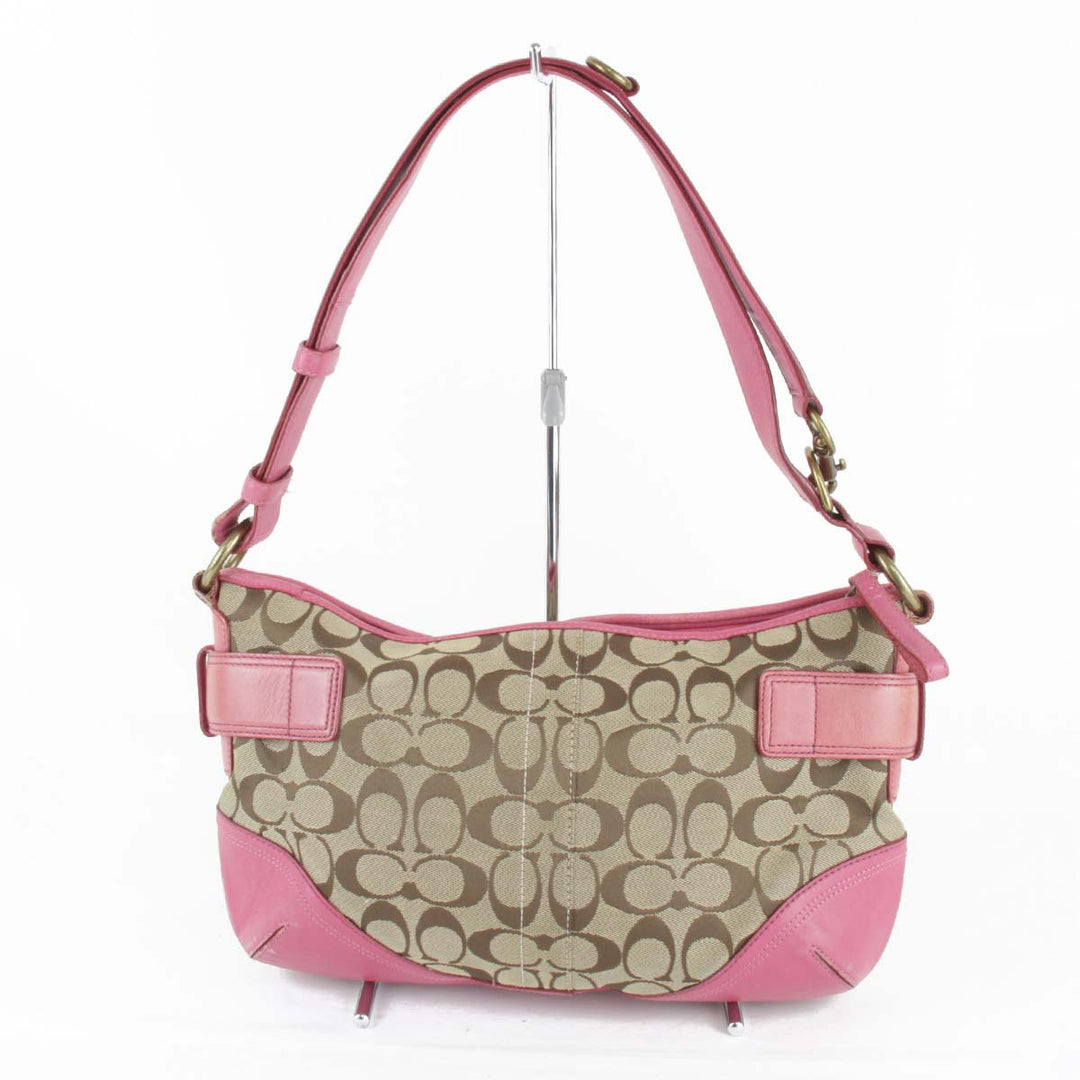 『USED』 
COACH コーチ 
 B0968 F07077 ショルダーバッグ 
キャンバス ピンク
