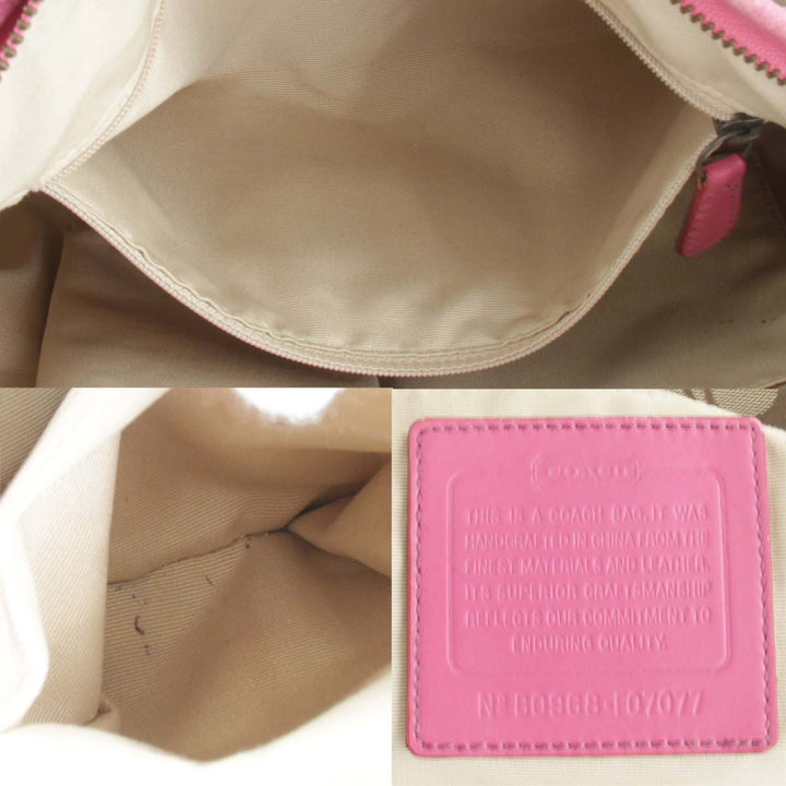 『USED』 
COACH コーチ 
 B0968 F07077 ショルダーバッグ 
キャンバス ピンク