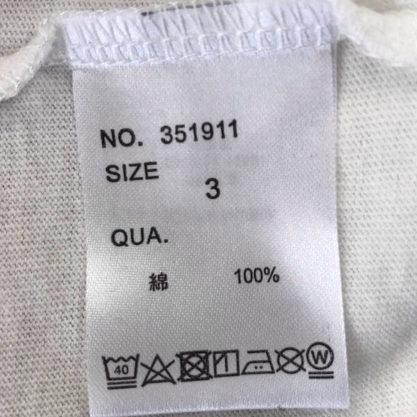 『USED』 
 
 ゴースローキャラバン go slow caravan ブラックバスクマ ビッグTシャツ サイズ3 半袖Ｔシャツ 
コットン ホワイト