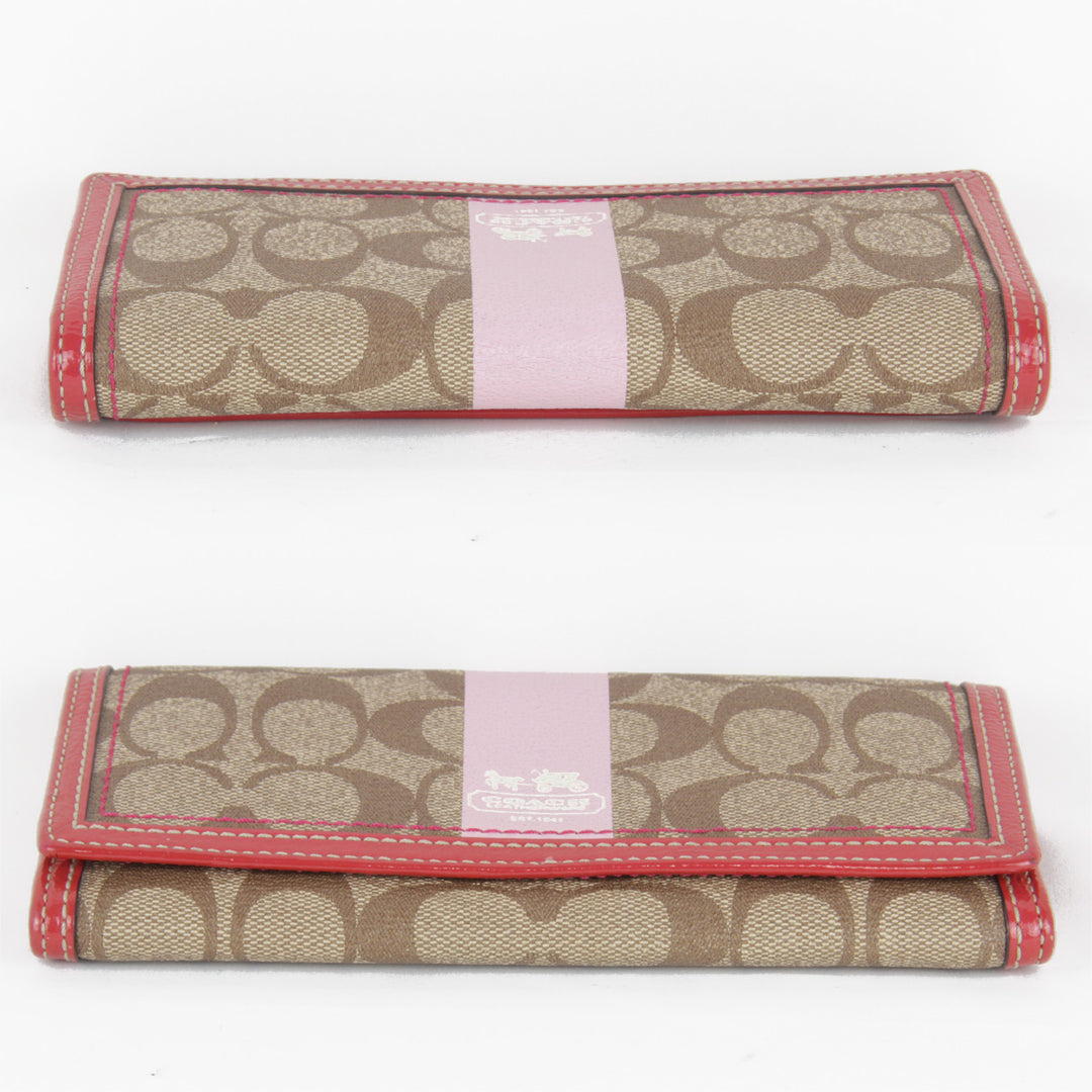 『USED』 
COACH コーチ 
 長財布 
PVCコーティングキャンバス ベージュ