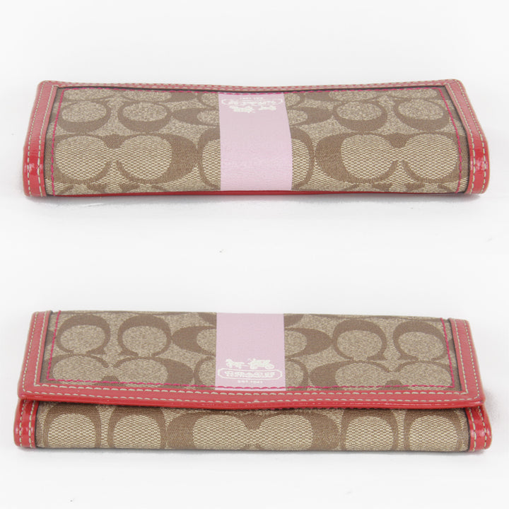 『USED』 
COACH コーチ 
 長財布 
PVCコーティングキャンバス ベージュ