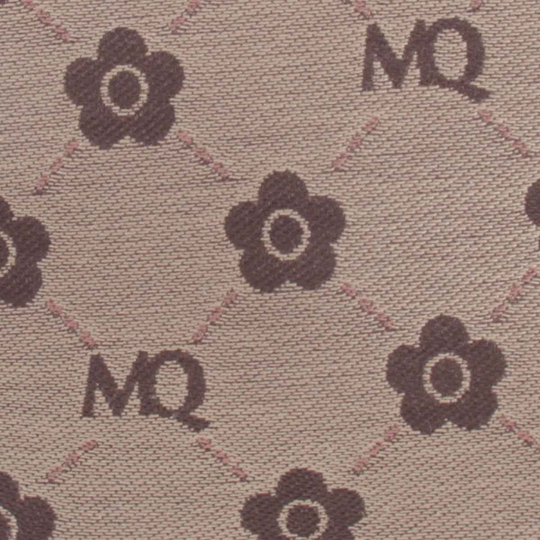 美品『USED』 
MARY QUANT マリークヮント 
 ラウンド型 ポーチ 
キャンバス ブラウン