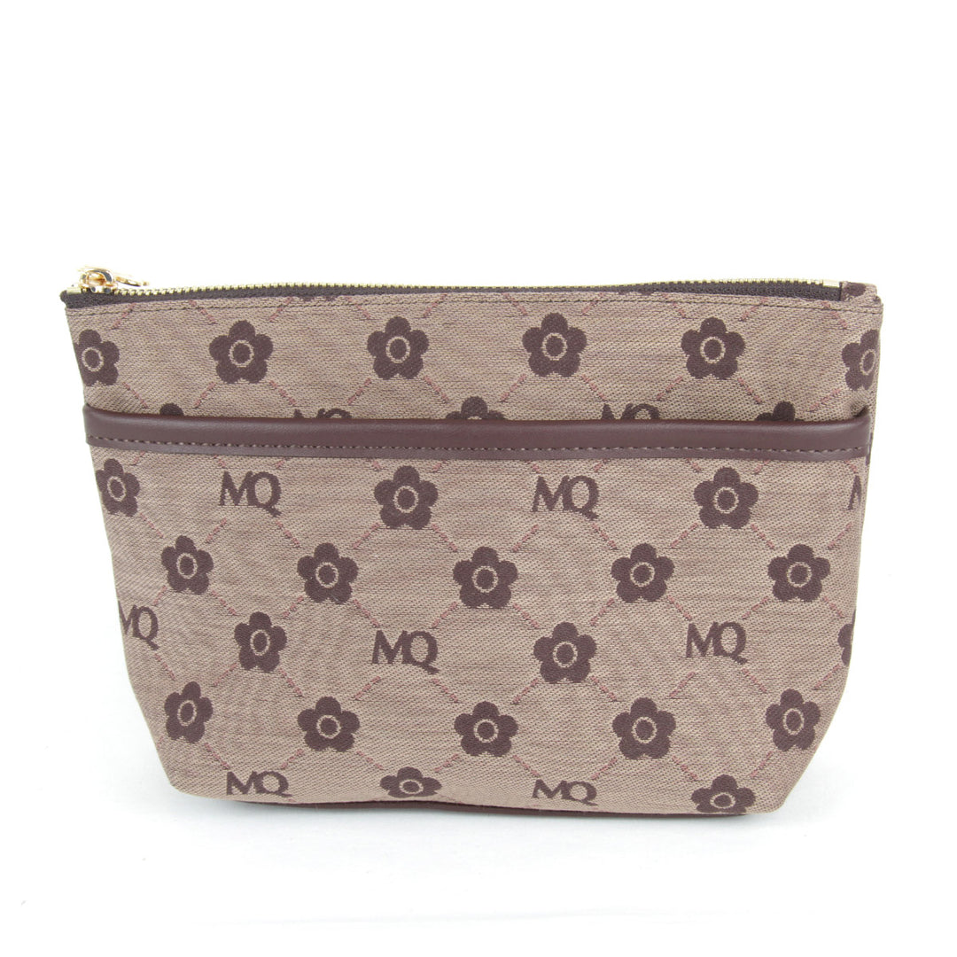 美品『USED』 
MARY QUANT マリークヮント 
 ポーチ 
キャンバス ブラウン