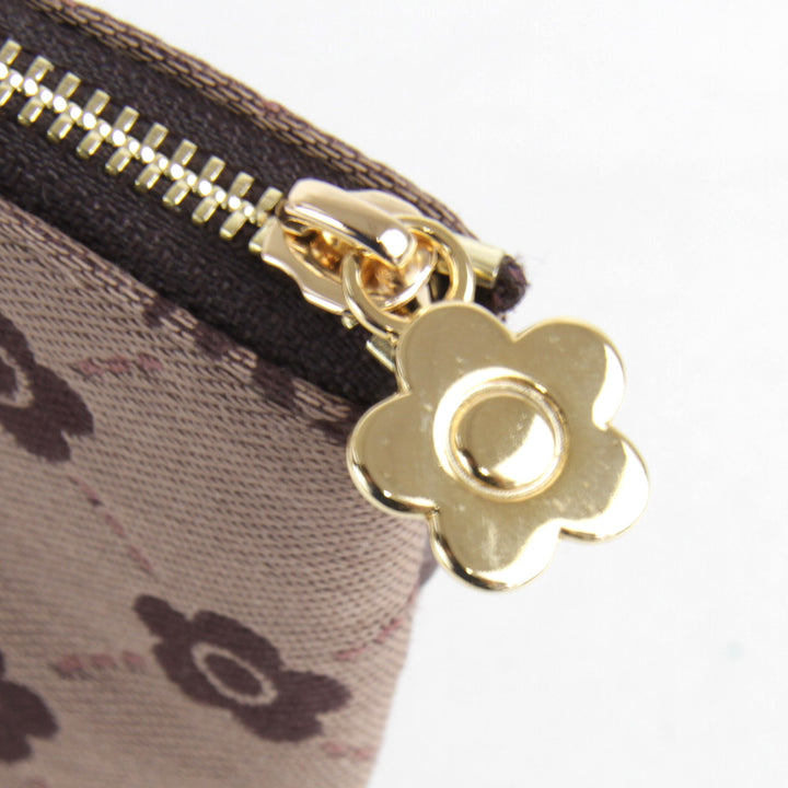 美品『USED』 
MARY QUANT マリークヮント 
 ポーチ 
キャンバス ブラウン