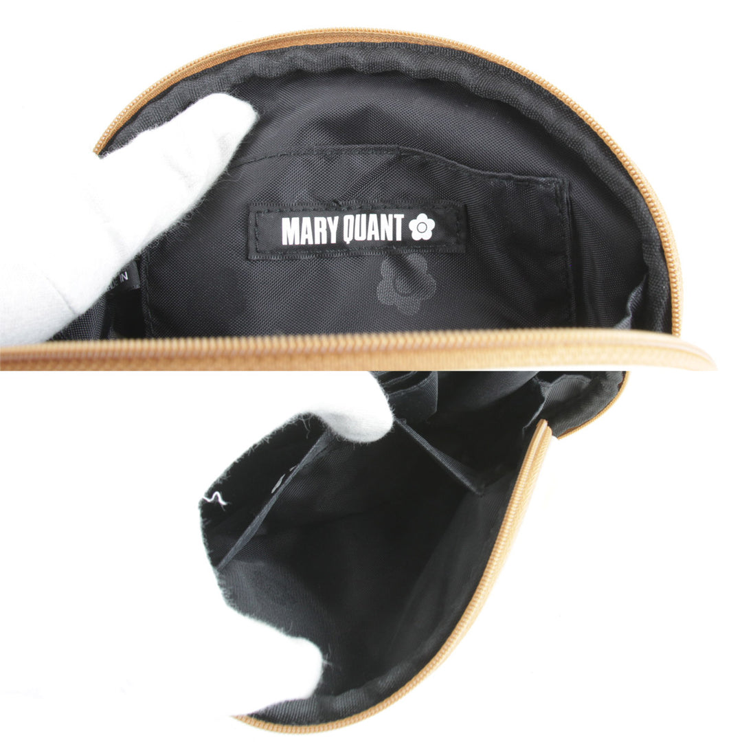 美品『USED』 
MARY QUANT マリークヮント 
 ポーチ 
スウェード キャメル