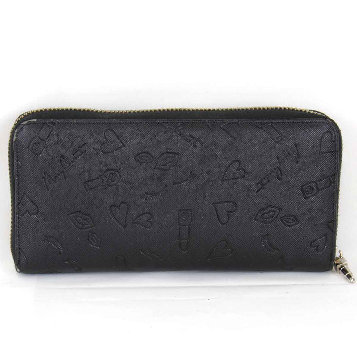 『USED』 
MARY QUANT マリークヮント 
 長財布 
レザー ブラック