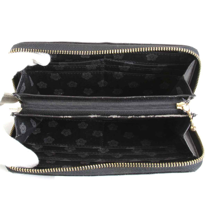 『USED』 
MARY QUANT マリークヮント 
 長財布 
レザー ブラック
