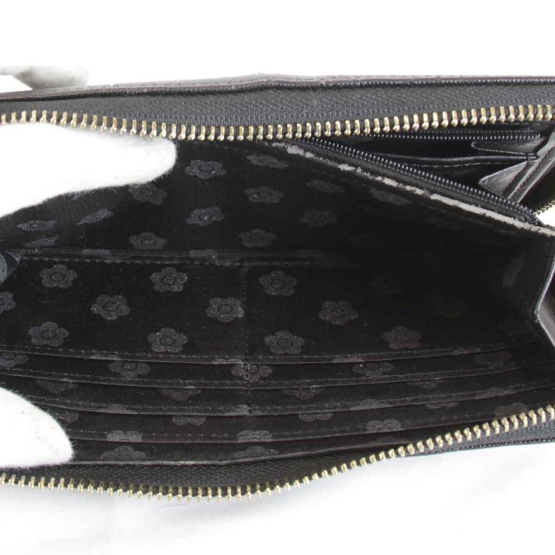 『USED』 
MARY QUANT マリークヮント 
 長財布 
レザー ブラック