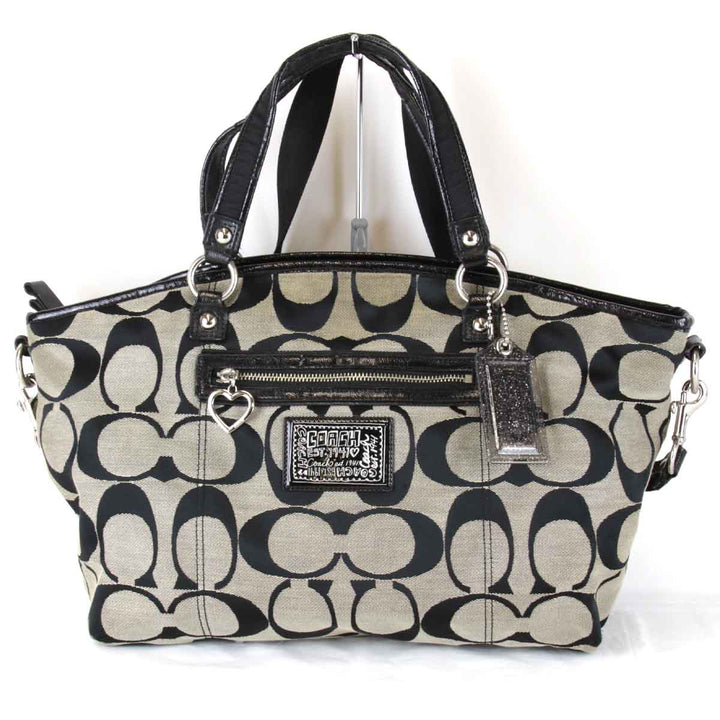 『USED』 
COACH コーチ 
 2way F23391 ショルダーバッグ 
キャンバス ブラック