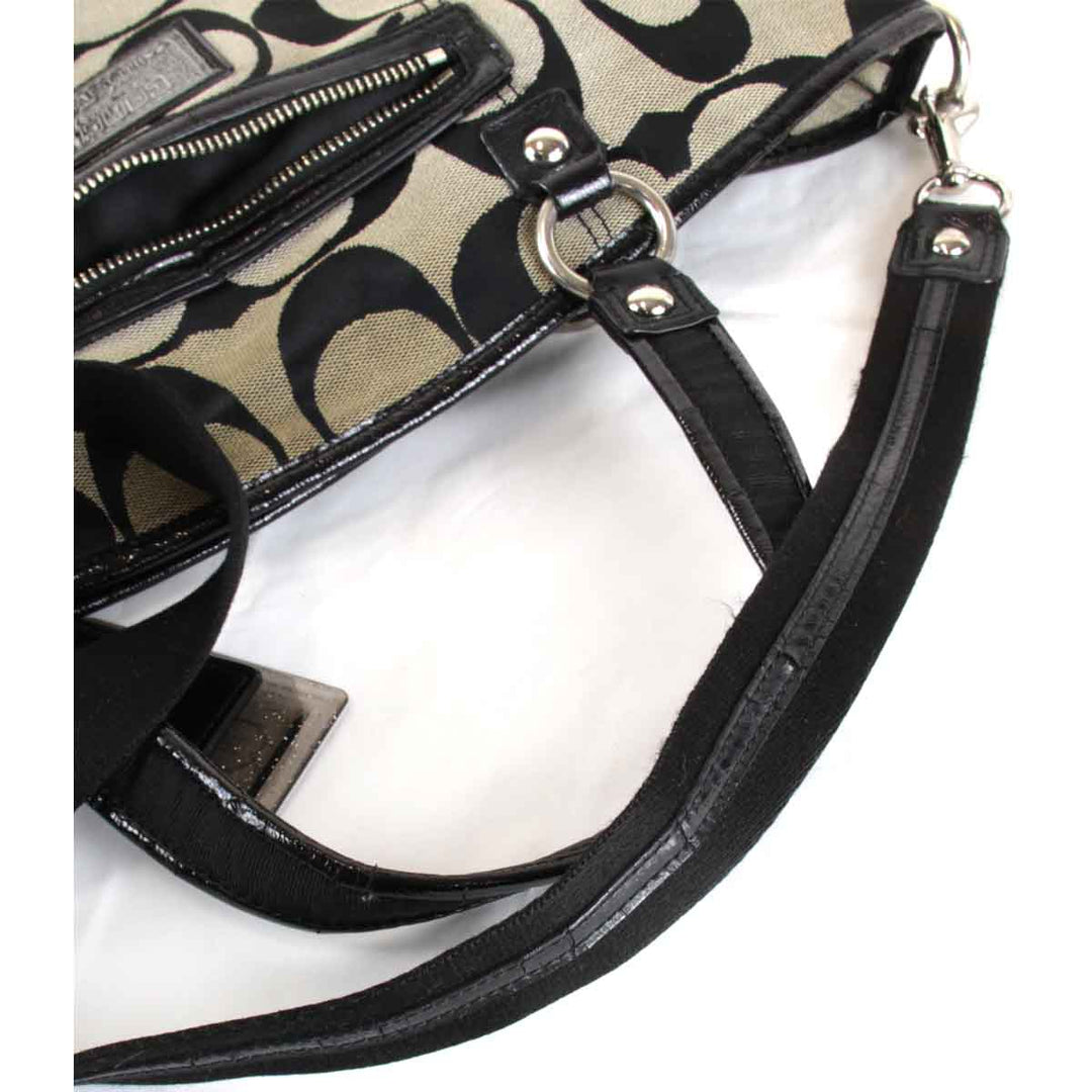 『USED』 
COACH コーチ 
 2way F23391 ショルダーバッグ 
キャンバス ブラック