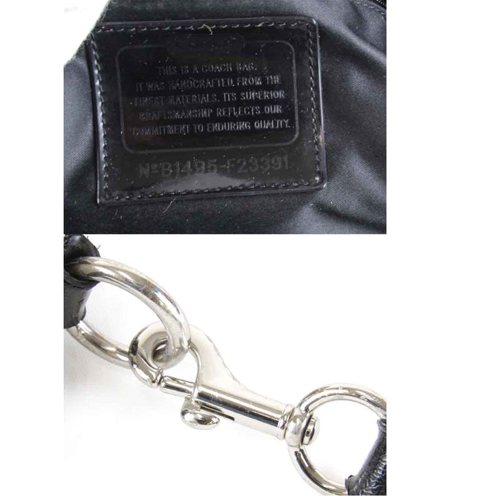『USED』 
COACH コーチ 
 2way F23391 ショルダーバッグ 
キャンバス ブラック