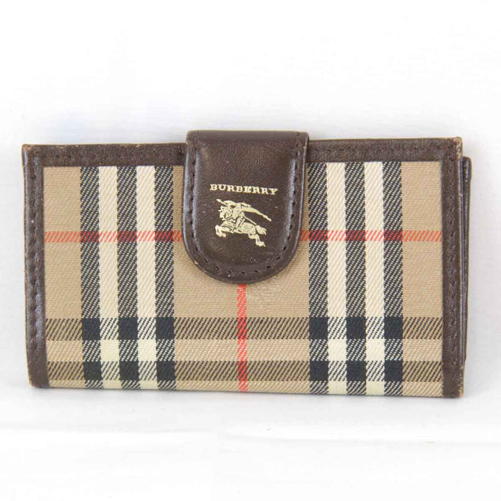 『USED』 
BURBERRY バーバリー 
 4連 キーケース 
キャンバス ベージュ