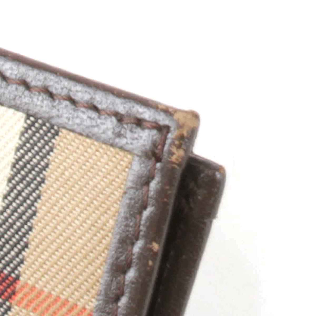 『USED』 
BURBERRY バーバリー 
 4連 キーケース 
キャンバス ベージュ