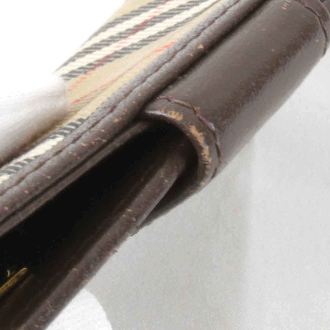 『USED』 
BURBERRY バーバリー 
 4連 キーケース 
キャンバス ベージュ