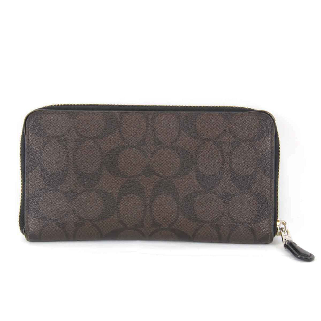 『USED』 
COACH コーチ 
 F57318 長財布 
PVC/レザー  ブラウン