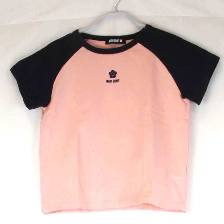 美品『USED』 
MARY QUANT マリークヮント 
 ロゴTシャツ 半袖Ｔシャツ 
コットン ピンク