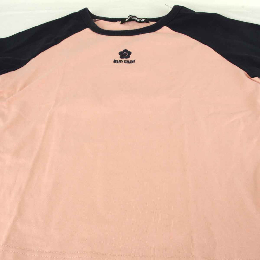 美品『USED』 
MARY QUANT マリークヮント 
 ロゴTシャツ 半袖Ｔシャツ 
コットン ピンク