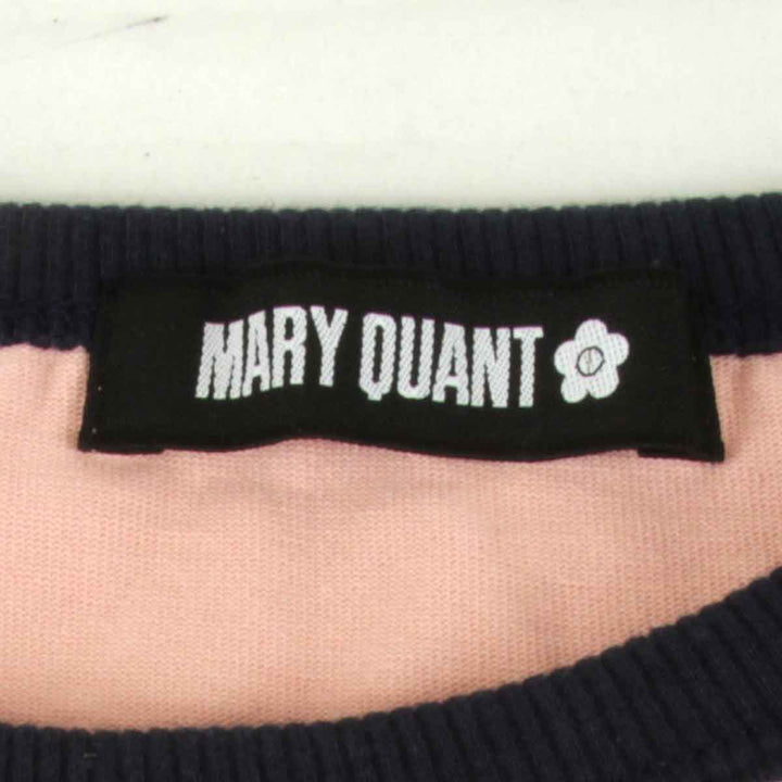 美品『USED』 
MARY QUANT マリークヮント 
 ロゴTシャツ 半袖Ｔシャツ 
コットン ピンク