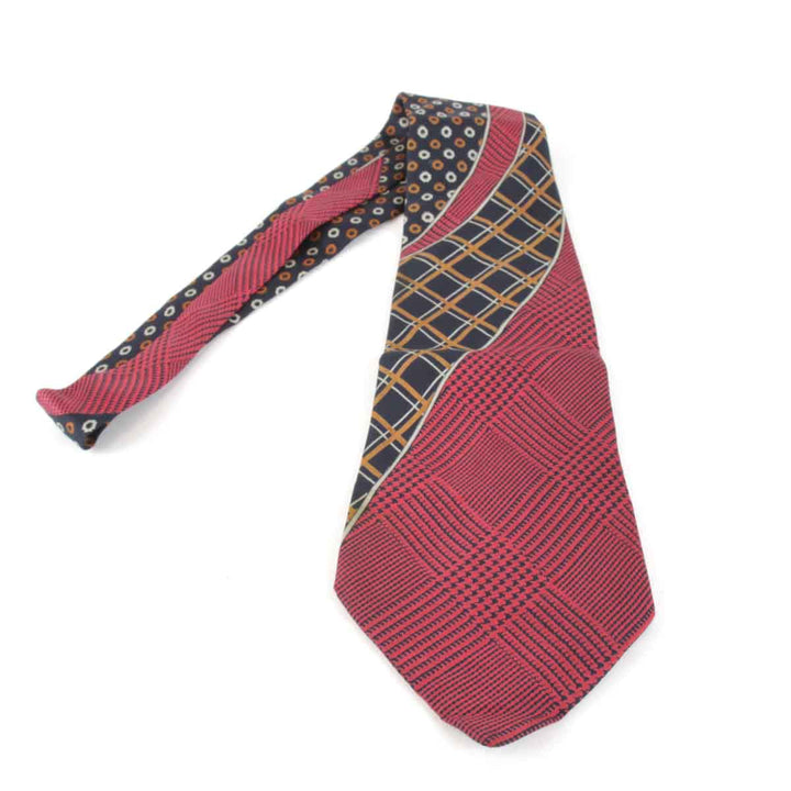 美品『USED』 
BURBERRY バーバリー 
 ネクタイ 
シルク レッド×ネイビー