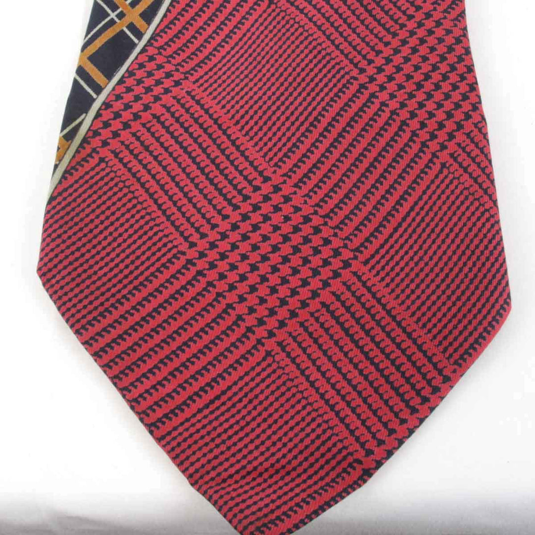 美品『USED』 
BURBERRY バーバリー 
 ネクタイ 
シルク レッド×ネイビー