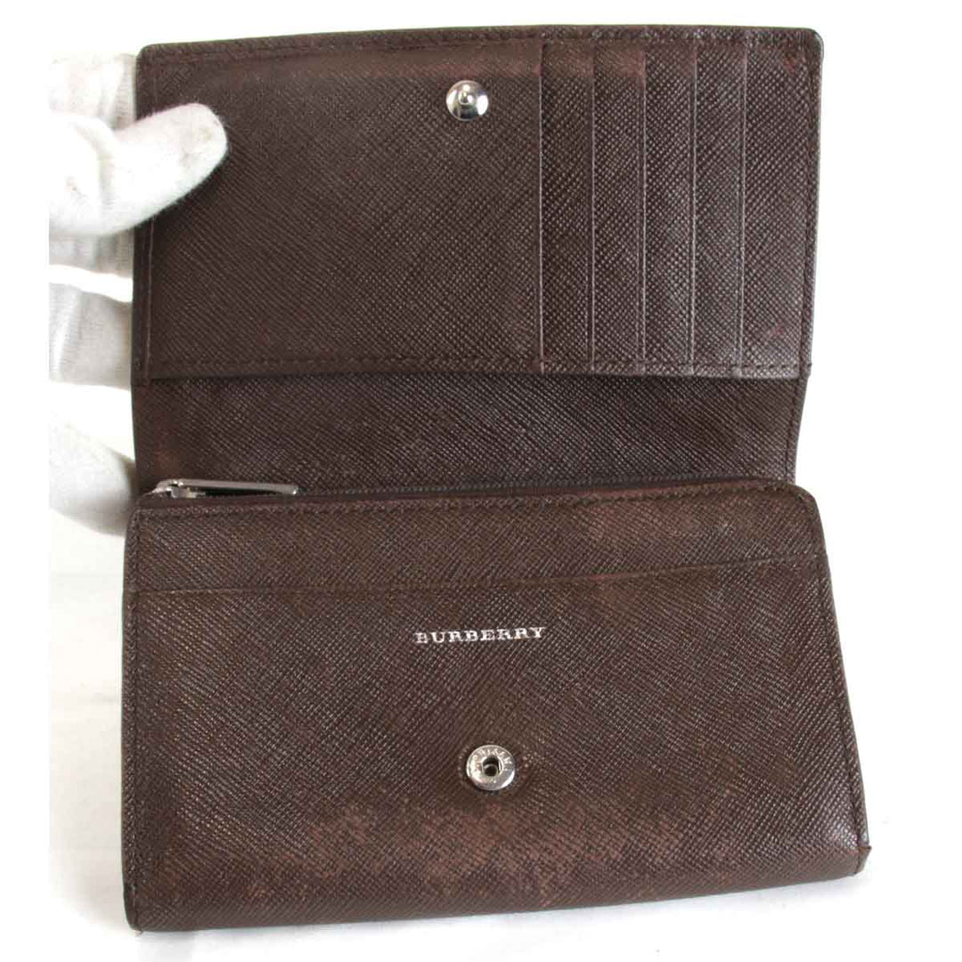 『USED』 
BURBERRY バーバリー 
 二つ折り財布 
レザー ブラウン