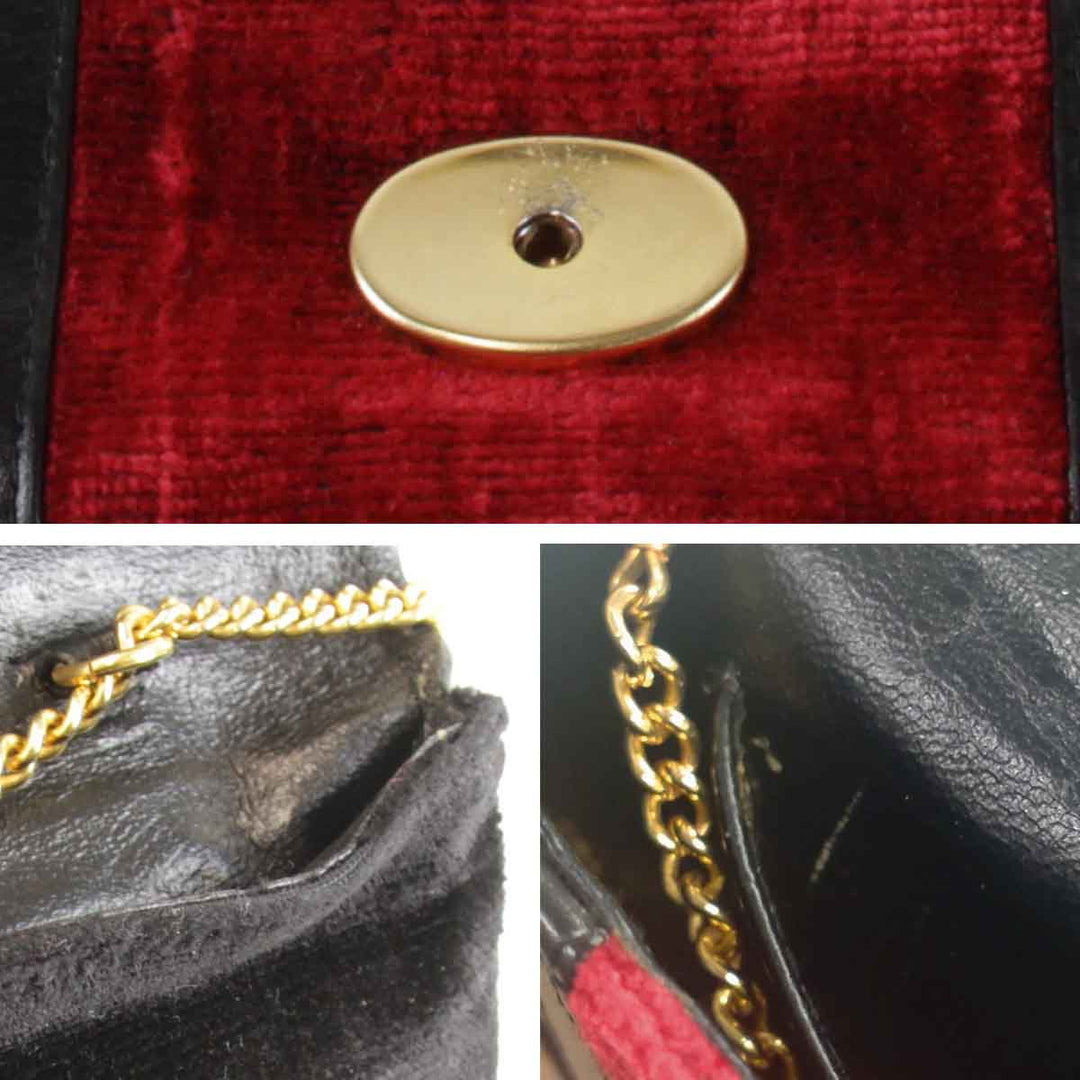 良品『USED』 
Roberta di Camerino ロベルタ・ディ・カメリーノ 
 チェーンショルダー ショルダーバッグ 
スエード調 ブラック