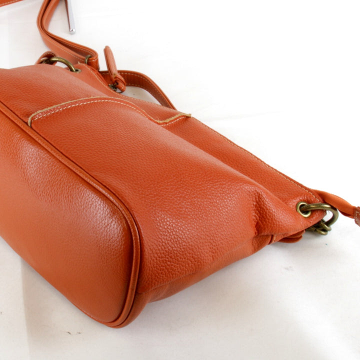 良品『USED』 
 
 elfi 2WAY ショルダーバッグ 
レザー オレンジ