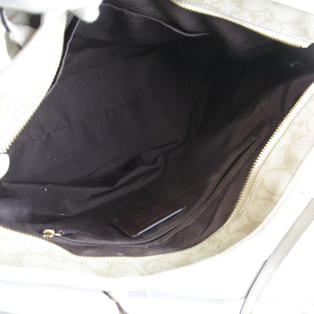 『USED』 
COACH コーチ 
 シグネチャー F58292 トートバッグ 
PVCコーティングキャンバス ベージュ