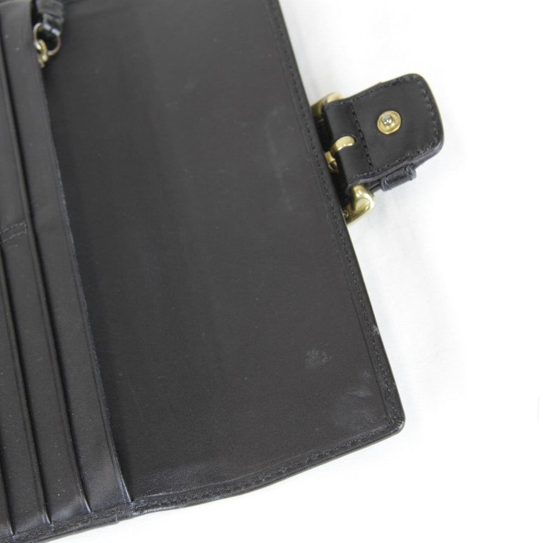 『USED』 
COACH コーチ 
 長財布 
レザー ブラック