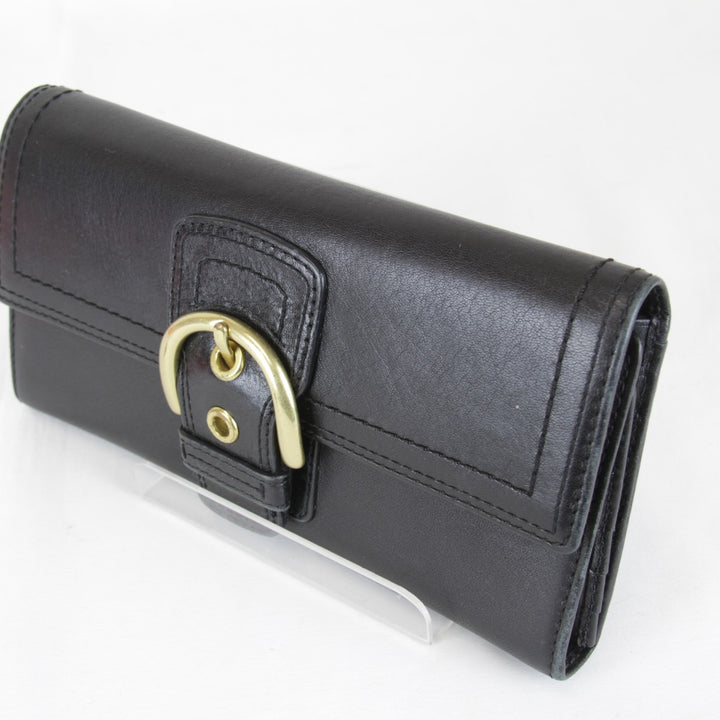 『USED』 
COACH コーチ 
 長財布 
レザー ブラック