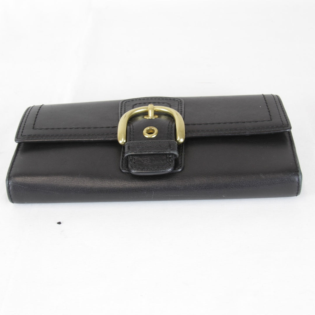 『USED』 
COACH コーチ 
 長財布 
レザー ブラック
