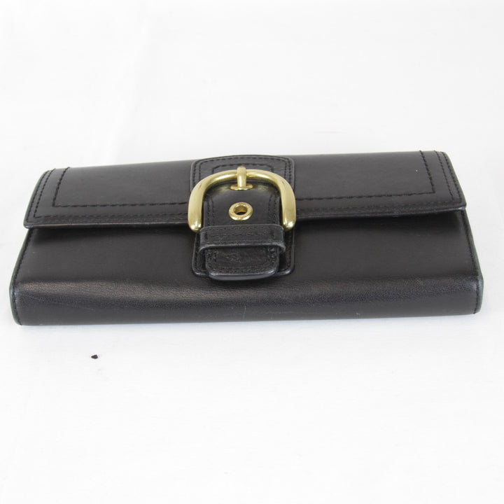 『USED』 
COACH コーチ 
 長財布 
レザー ブラック