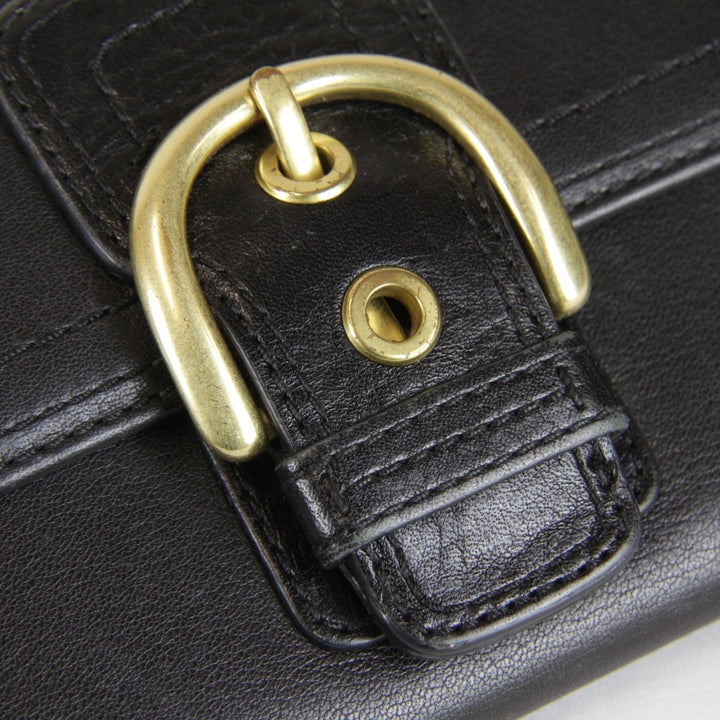 『USED』 
COACH コーチ 
 長財布 
レザー ブラック
