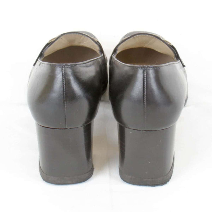 『USED』 
Salvatore Ferragamo フェラガモ 
 ビット パンプス 
レザー ブラック