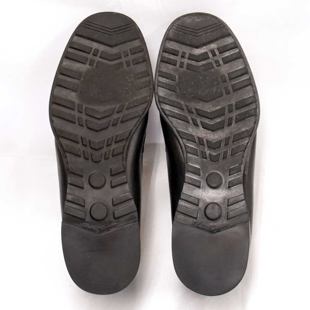 『USED』 
Salvatore Ferragamo フェラガモ 
 PASQUALE ローファー 
レザー ブラック メタルビット ビジネスシューズ