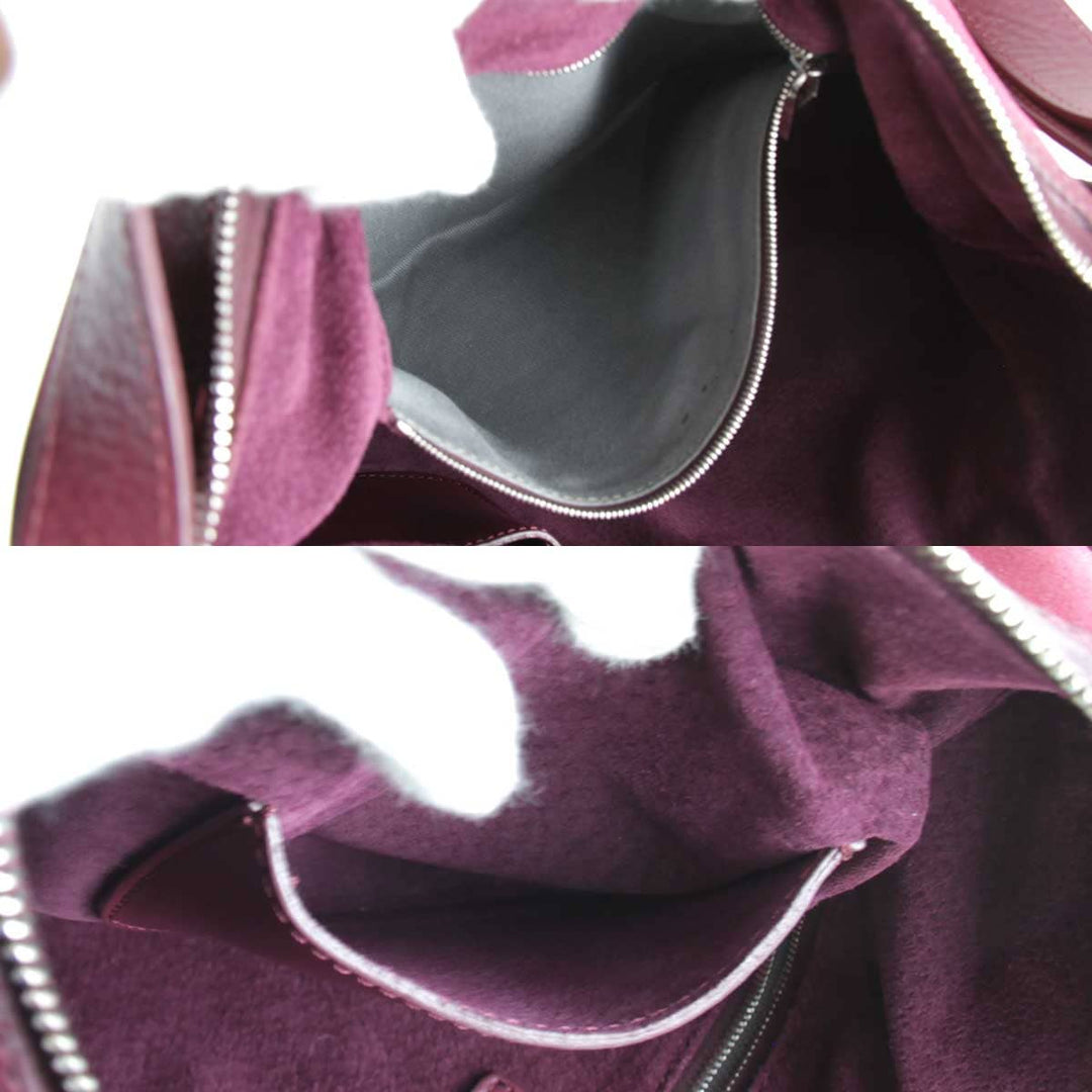 『USED』 
HIROFU ヒロフ 
 ショルダーバッグ 
スウェード ワインレッド