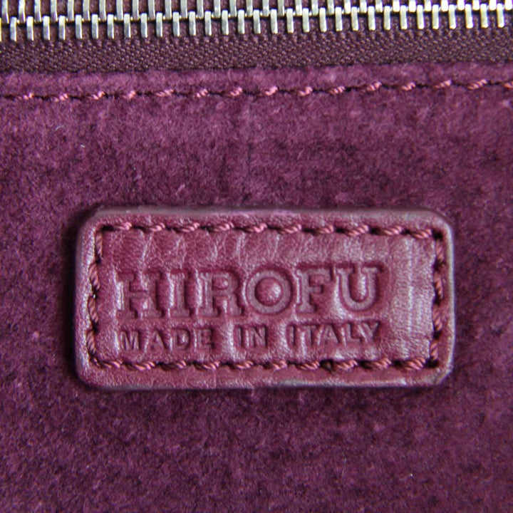 『USED』 
HIROFU ヒロフ 
 ショルダーバッグ 
スウェード ワインレッド
