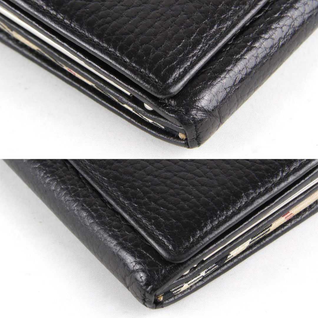 良品『USED』 
BURBERRY バーバリー 
 長財布 
レザー ブラック