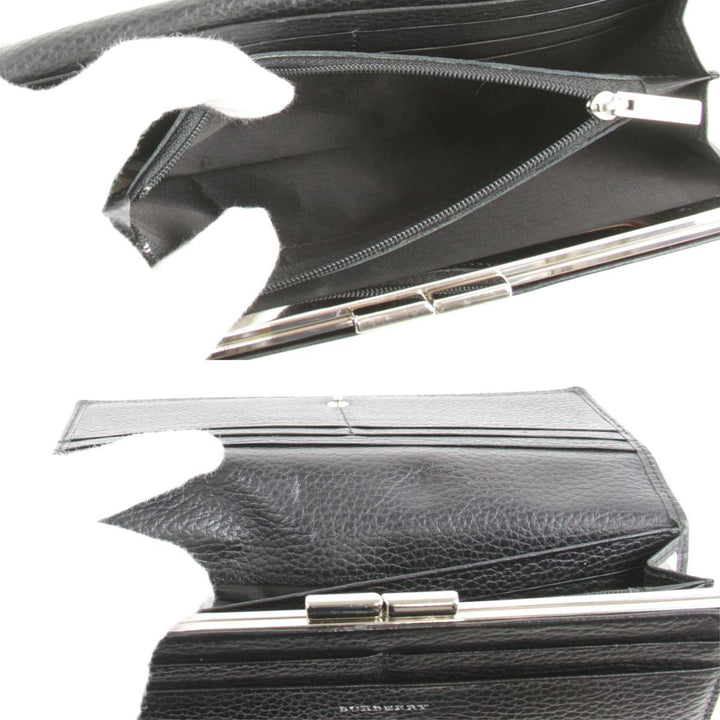良品『USED』 
BURBERRY バーバリー 
 長財布 
レザー ブラック
