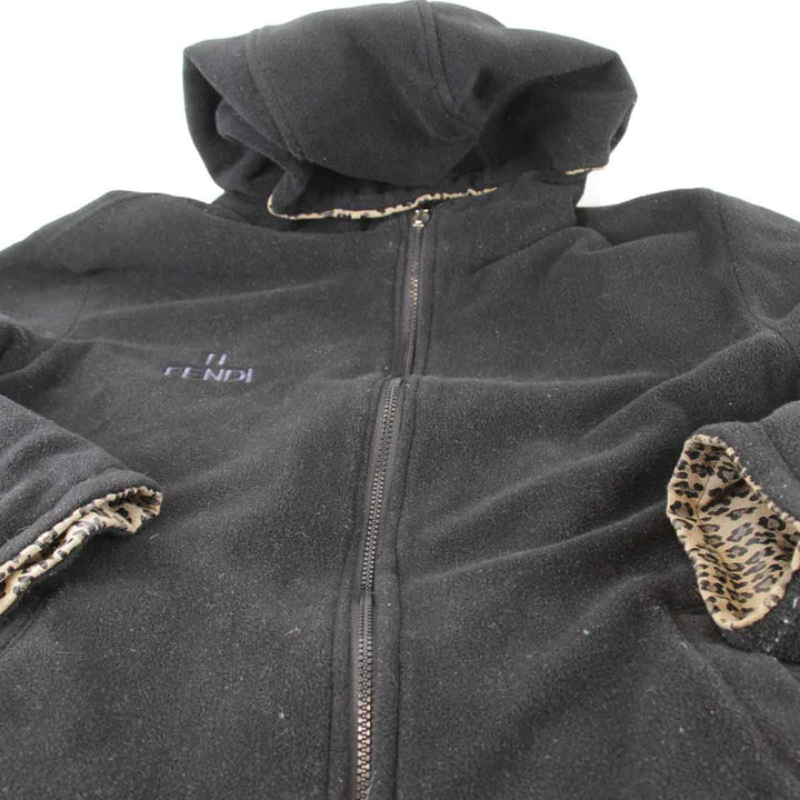 『USED』 
FENDI フェンディ 
 リバーシブルパーカー パーカー 
 ブラック/レオパード