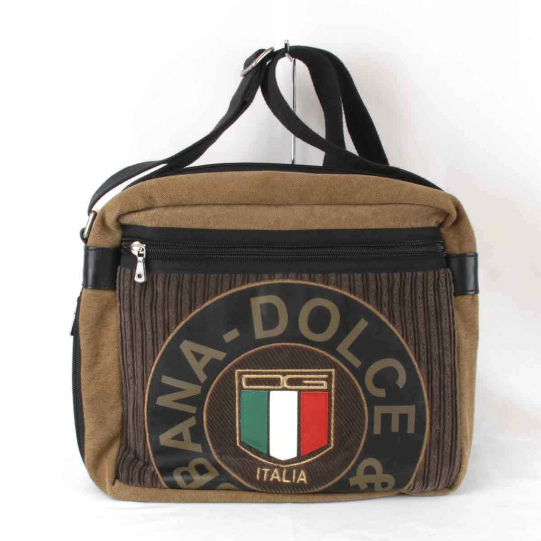 良品『USED』 
DOLCE&GABBANA ドルチェアンドガッバーナ 
 ショルダーバッグ 
キャンバス ブラウン